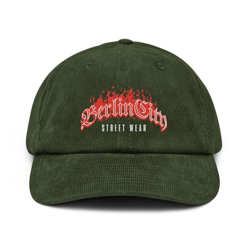[ID: 532-G183] Berlin City Streetwear - Fire Corduroy Hat