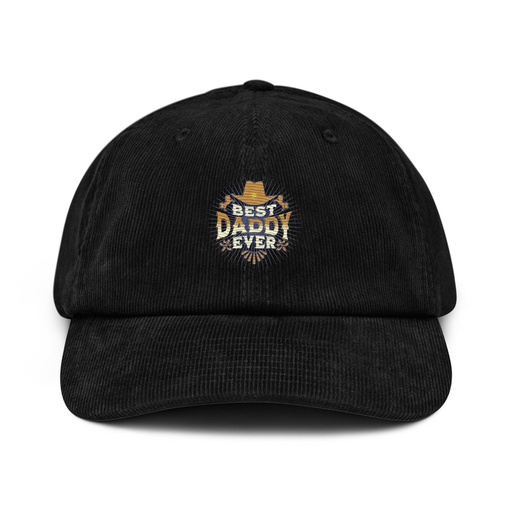 [ID: 532-G186] Best Daddy Ever - Cowboy Hat Corduroy Hat