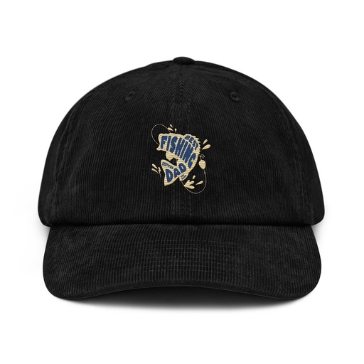 [ID: 532-G187] Best Fishing Dad - Typography Corduroy Hat