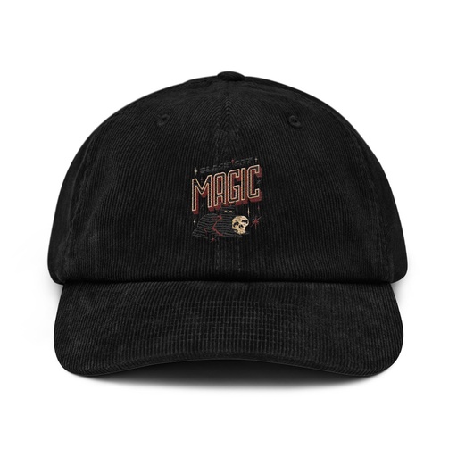 [ID: 532-G214] Black Cat Magic Corduroy Hat
