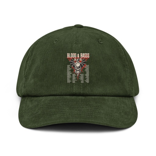 [ID: 532-G236] Blood & Basss - Snake and Skull Corduroy Hat