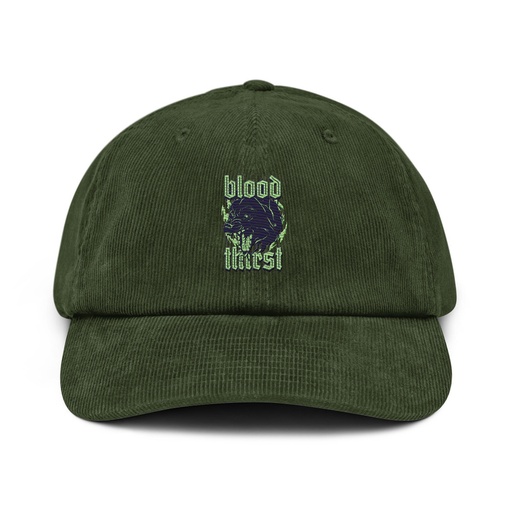 [ID: 532-G238] Blood Thirst - Neon Dog Corduroy Hat