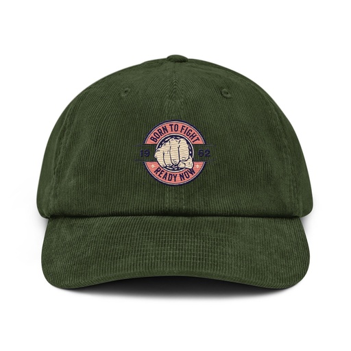 [ID: 532-G265] Born to Fight - Fist Corduroy Hat
