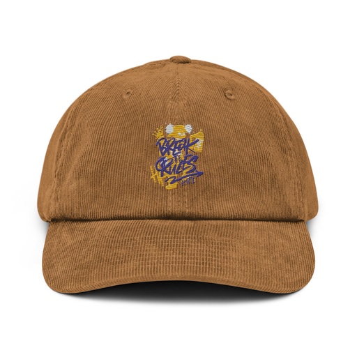 [ID: 532-G282] Break the Rules Graffiti - Spray Paint Corduroy Hat