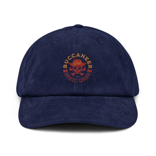 [ID: 532-G293] Buccaneer Club - Pirate Skull Corduroy Hat