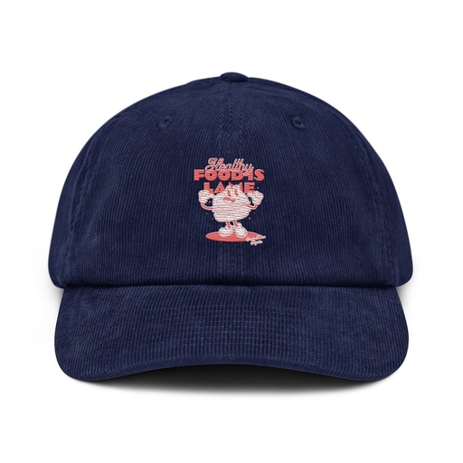 [ID: 532-G296] Burger Mascot Corduroy Hat