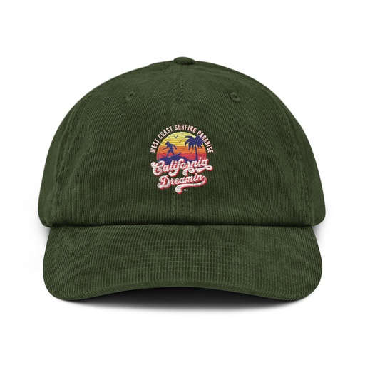 [ID: 532-G316] California Dreamin - Beach & Surf Corduroy Hat