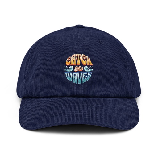 [ID: 532-G343] Catch the Waves - Beach Vibe Corduroy Hat