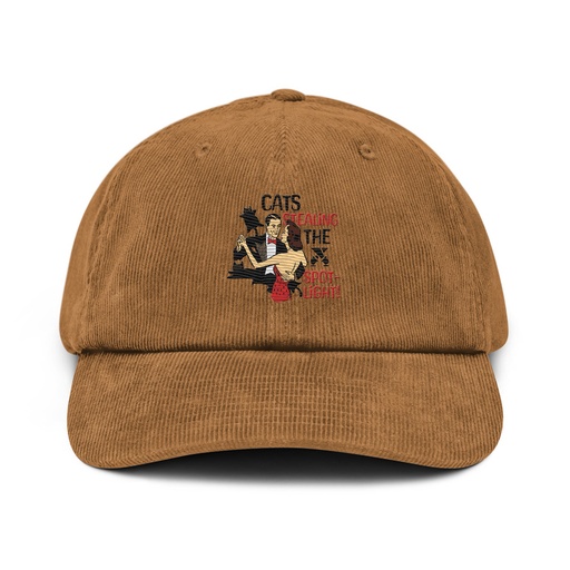 [ID: 532-G348] Cats Stealing the Spotlight Corduroy Hat