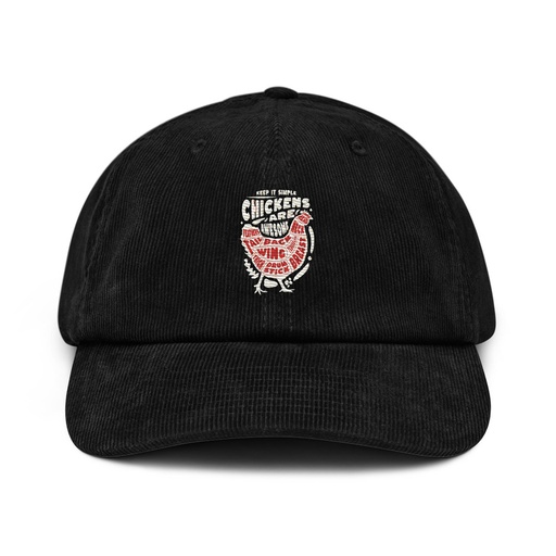 [ID: 532-G365] Chickens Are Awesome - Butcher Cuts Corduroy Hat
