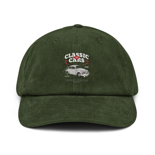 [ID: 532-G382] Classic Cars Corduroy Hat