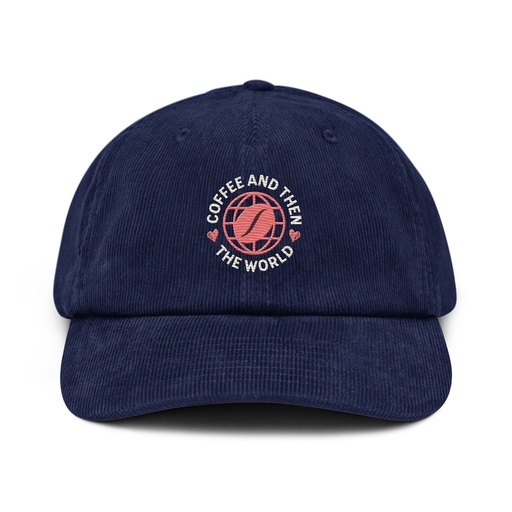 [ID: 532-G393] Coffee and Then The World - Earth Corduroy Hat