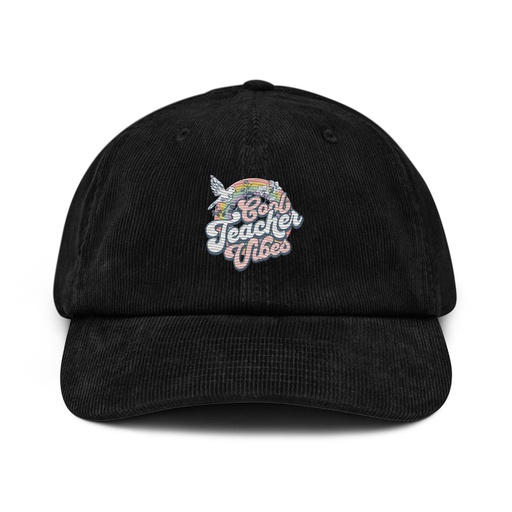 [ID: 532-G418] Cool Teacher Vibes Corduroy Hat