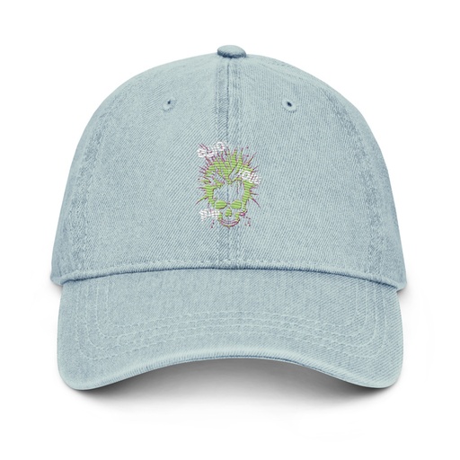 [ID: 463-G3] 'Enjoy Your Trip' Punk Skull Denim Hat