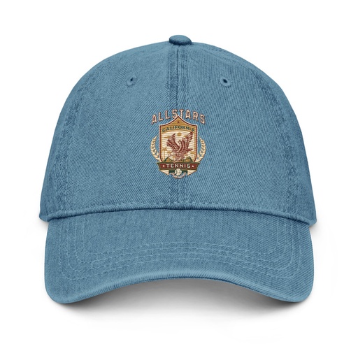 [ID: 463-G46] All Stars Tennis - Eagle Badge Denim Hat