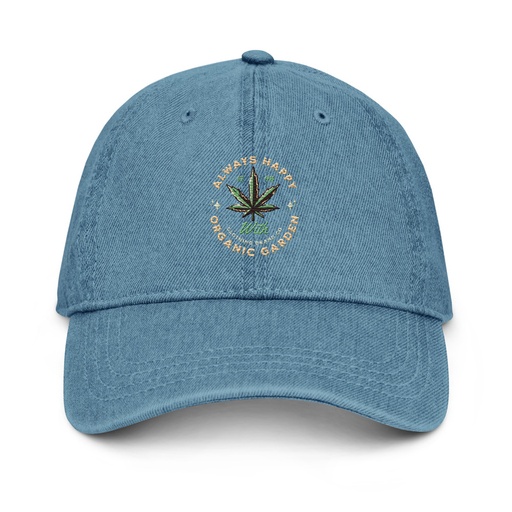 [ID: 463-G55] Always Happy - Cannabis Denim Hat