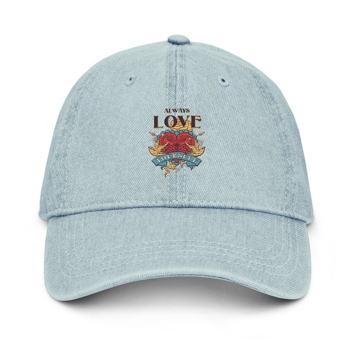 [ID: 463-G56] Always Love Yourself - Retro Inspirational Quote Denim Hat