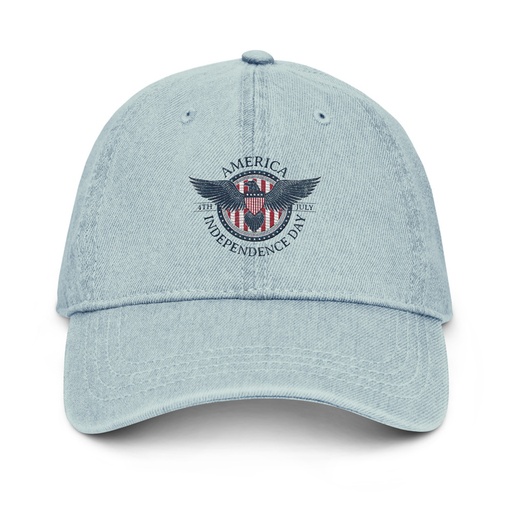 [ID: 463-G67] American Eagle Badge Denim Hat
