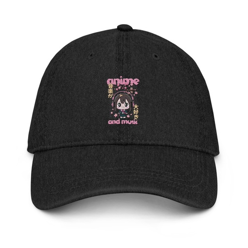 [ID: 463-G86] Anime and Music Denim Hat