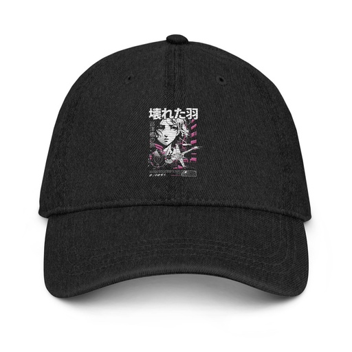 [ID: 463-G87] Anime Broken Wings - Neon Japanese Style Denim Hat