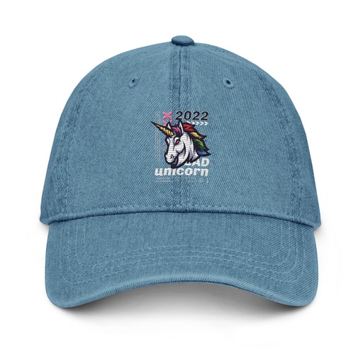 [ID: 463-G128] Bad Unicorn - Horse Denim Hat