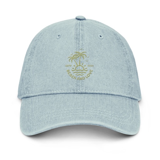 [ID: 463-G161] Beach and Love Denim Hat