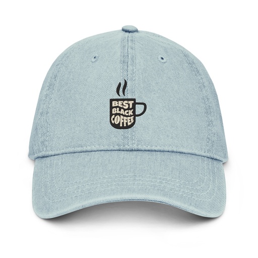 [ID: 463-G185] Best Black Coffee - Hot Cup Denim Hat