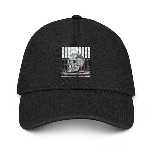 [ID: 463-G213] Black 3D Skull Denim Hat