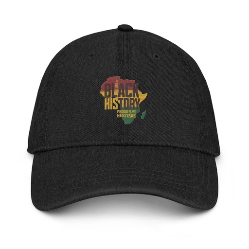 [ID: 463-G217] Black History - Heritage Map Denim Hat