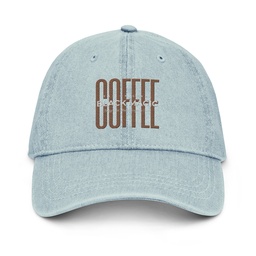 Black Magic - Minimal Modern Coffee Quote Denim Hat