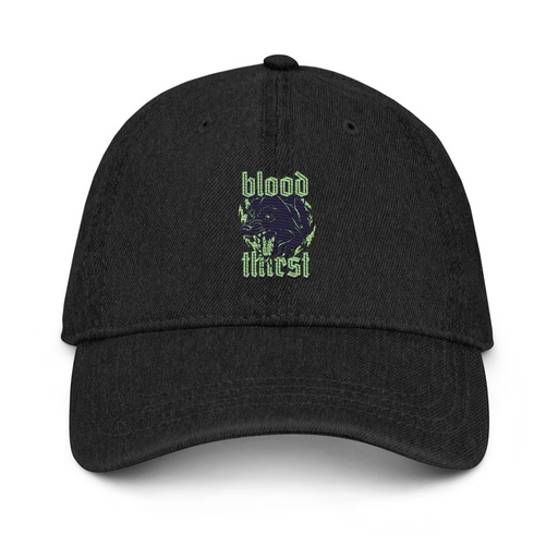 [ID: 463-G238] Blood Thirst - Neon Dog Denim Hat