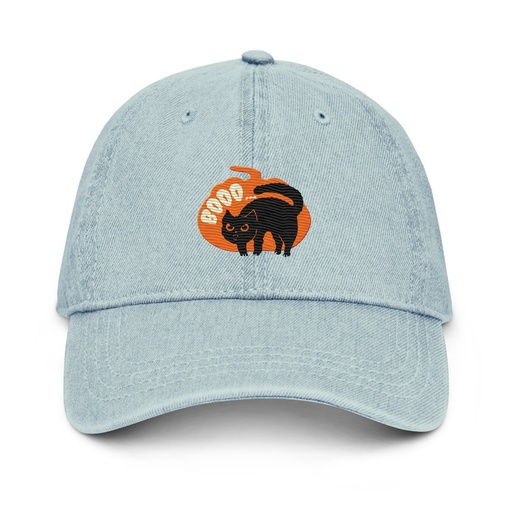 [ID: 463-G251] Boo - Scay Cute Cat Denim Hat