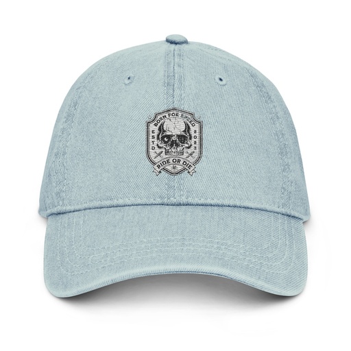 [ID: 463-G258] BORN FOR SPEED RIDE OR DIE Denim Hat