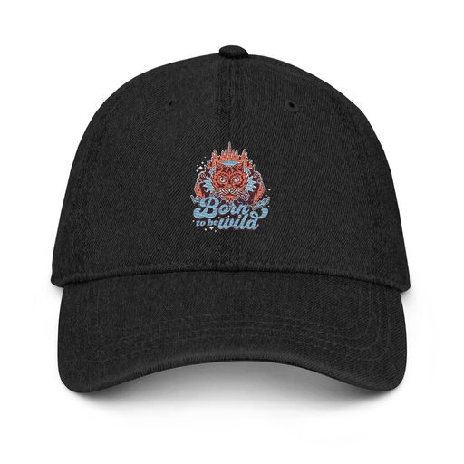 [ID: 463-G263] Born to be Wild - Tiger Denim Hat