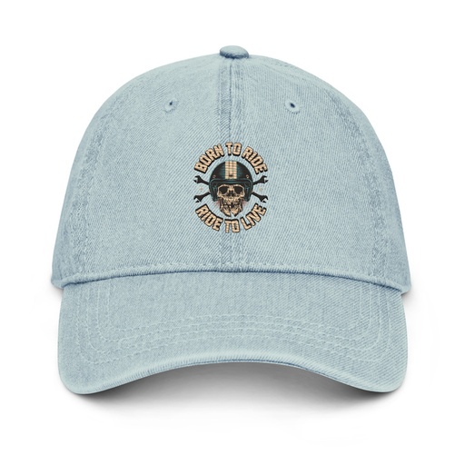 [ID: 463-G269] Born to Ride, Ride to Live Denim Hat