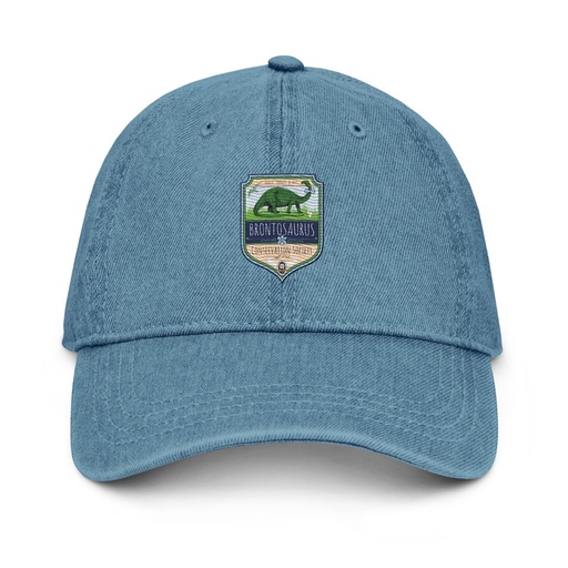 [ID: 463-G288] Brontosaurus Conservation Society Denim Hat
