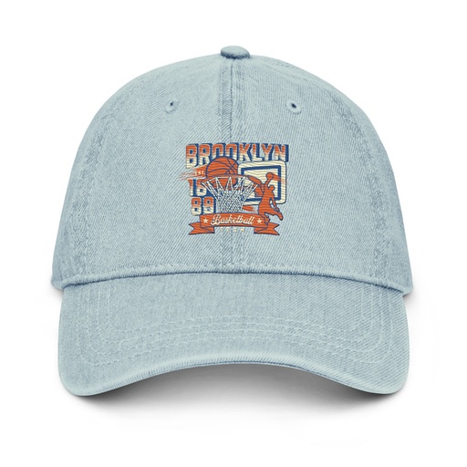 [ID: 463-G290] Brooklyn Basketball Team - Athletic Sports Denim Hat