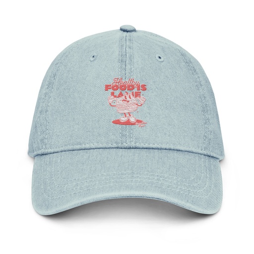 [ID: 463-G296] Burger Mascot Denim Hat