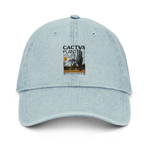 [ID: 463-G304] Cacus Plant - Desert Denim Hat