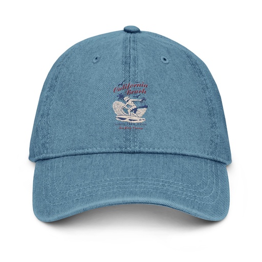 [ID: 463-G313] California Beach Surfing Denim Hat