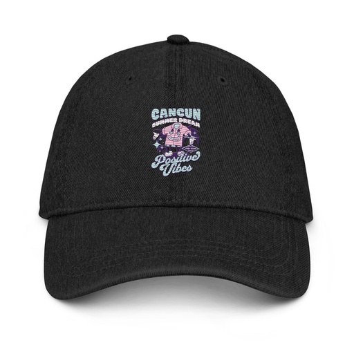 [ID: 463-G330] Cancun Positive Vibes Denim Hat