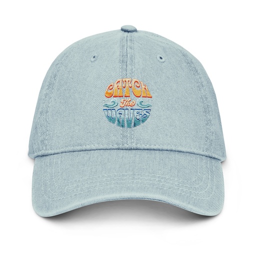 [ID: 463-G343] Catch the Waves - Beach Vibe Denim Hat