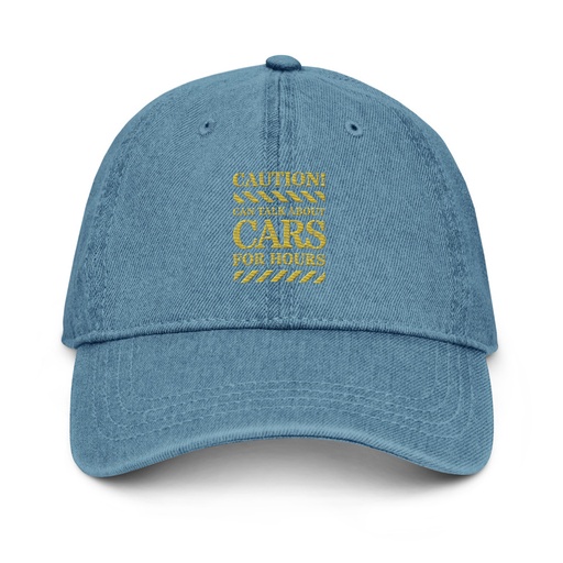 [ID: 463-G351] Caution Signs - Yellow Traffic Sign Denim Hat