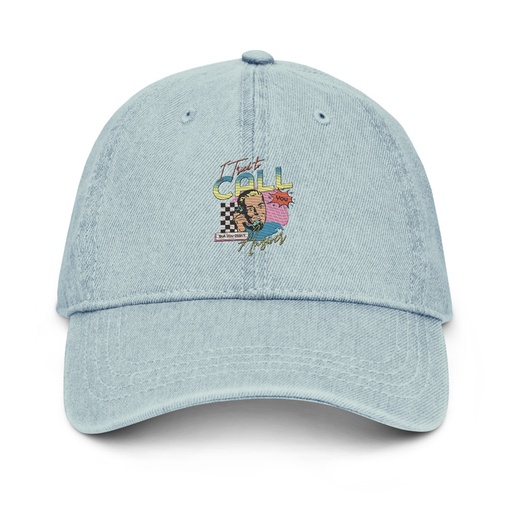 [ID: 463-G383] Classic Retro Illustrative Portrait Men Calling Denim Hat