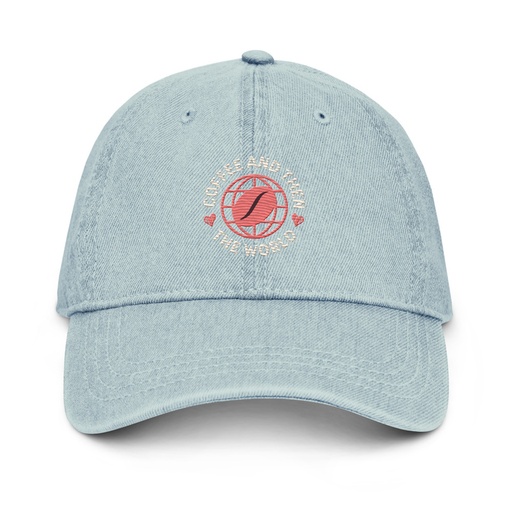 [ID: 463-G393] Coffee and Then The World - Earth Denim Hat