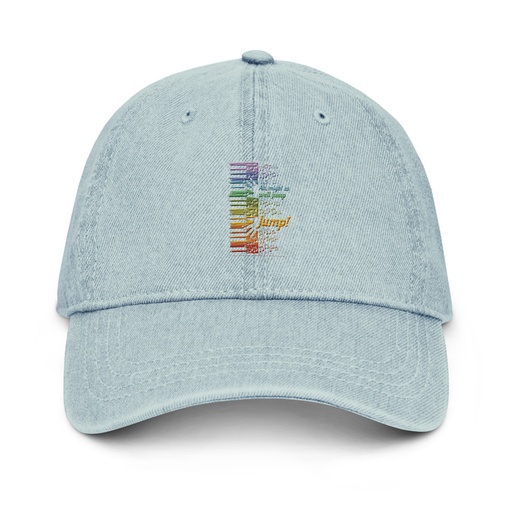 [ID: 463-G410] Colorful Retro Keyboard Denim Hat