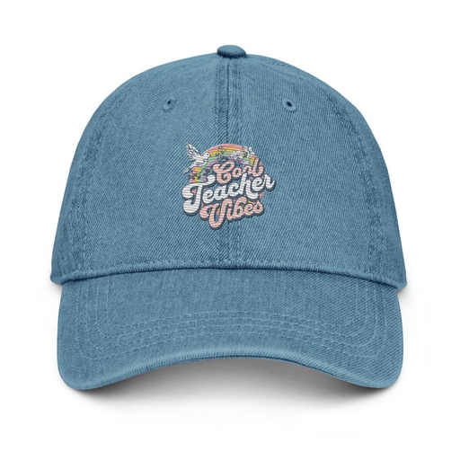 [ID: 463-G418] Cool Teacher Vibes Denim Hat