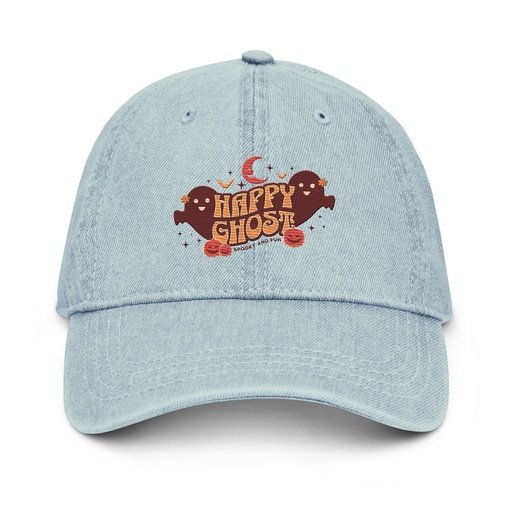 [ID: 463-G452] Cute Happy Ghost Denim Hat