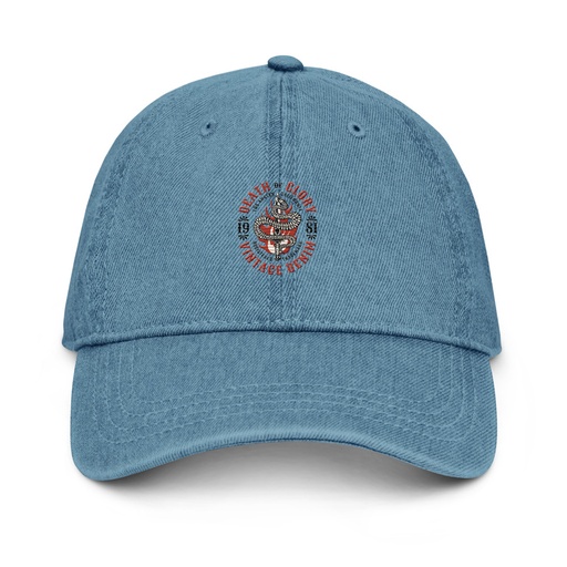 [ID: 463-G480] Death or Glory - Sword Snake Denim Hat
