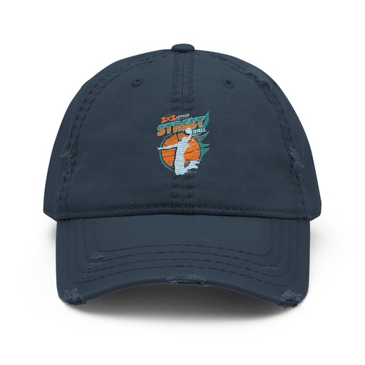 [ID: 396-G6] 3x3 Basketball League Distressed Dad Hat